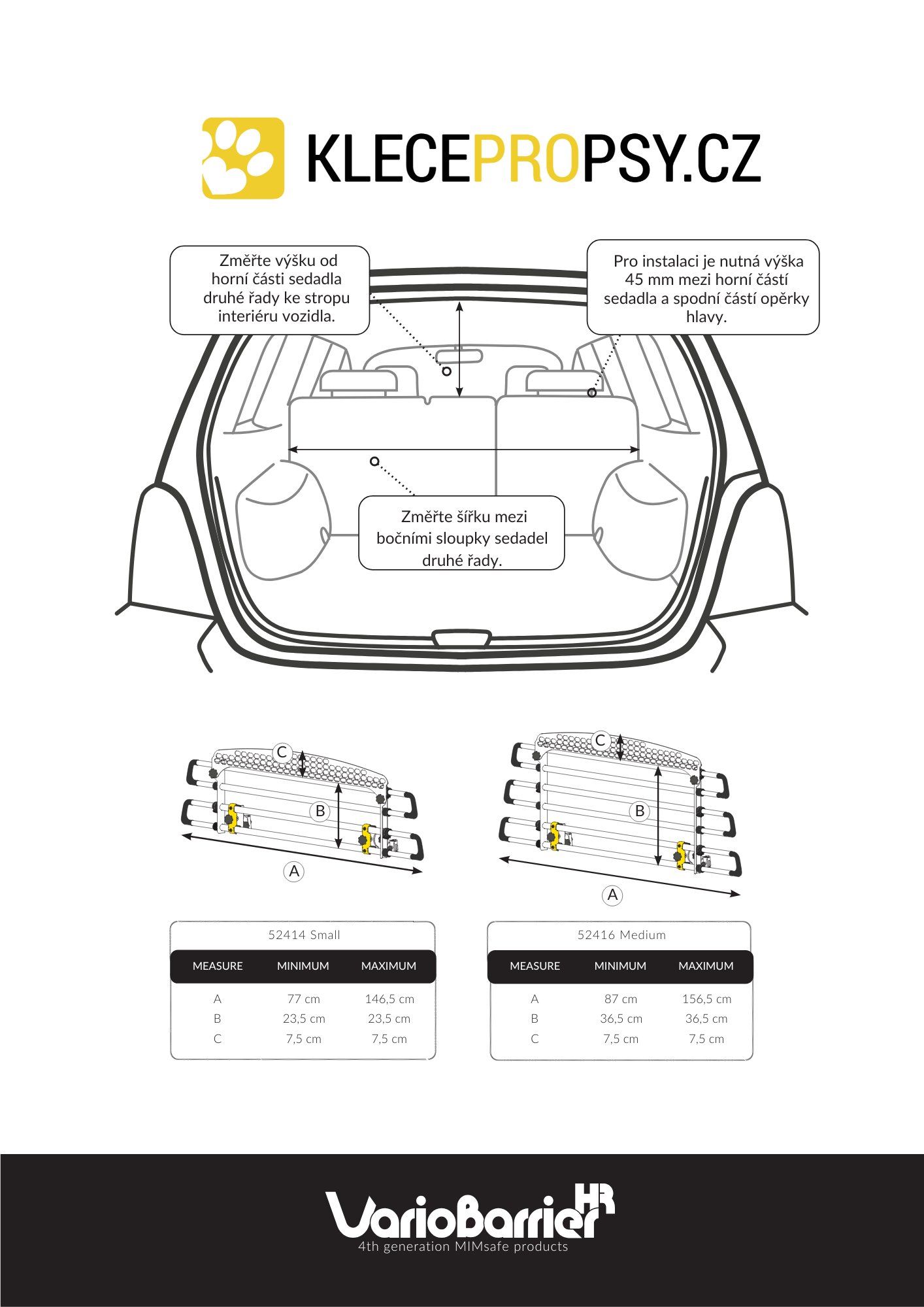 VarioBarrier HR G4 Size Chart in cm.pdf